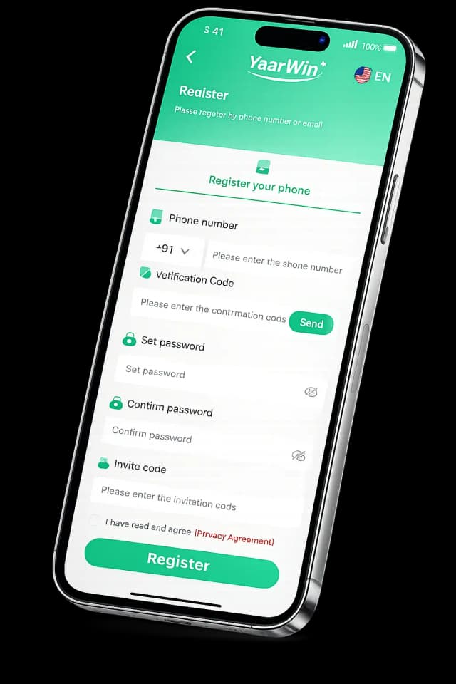 YaarWin register page